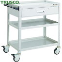 トラスコ TRUSCO ツールワゴン バーディワゴン 600×400 深型1段引出付 ウレタン車輪 ホワイト (1台) 品番:BDW-963YU-W