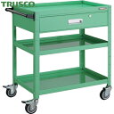 トラスコ TRUSCO ツールワゴン バーディワゴン 750×500 深型1段引出付 ウレタン車輪 ヤンググリーン (1台) 品番:BDW-973YU-YG