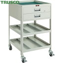トラスコ TRUSCO アングル式ツールワゴン BUWF型ワゴン 500X530XH900 3段 2段引出付 (1台) 品番:BUWF-2