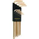 BONDHUS ボンダス ボールポイント・L-レンチセット ロング ゴールド インチ セット10本組(1/16-1/4) (1S) 品番:BLX10G(4)