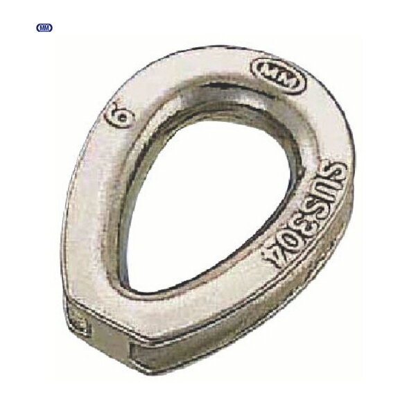 水本 ステンレス シンブル 使用ロープ径12mm 長さ62mm (1個) 品番:B-996