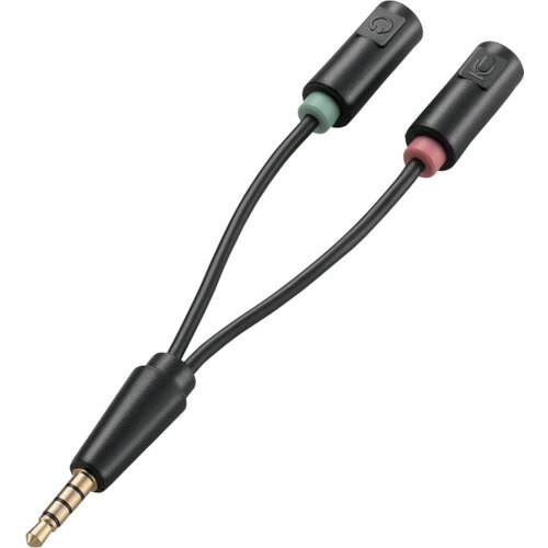 エレコム ELECOM ヘッドセット用φ3.5mm変換ケーブル (1個) 品番：AV-35AD02BK
