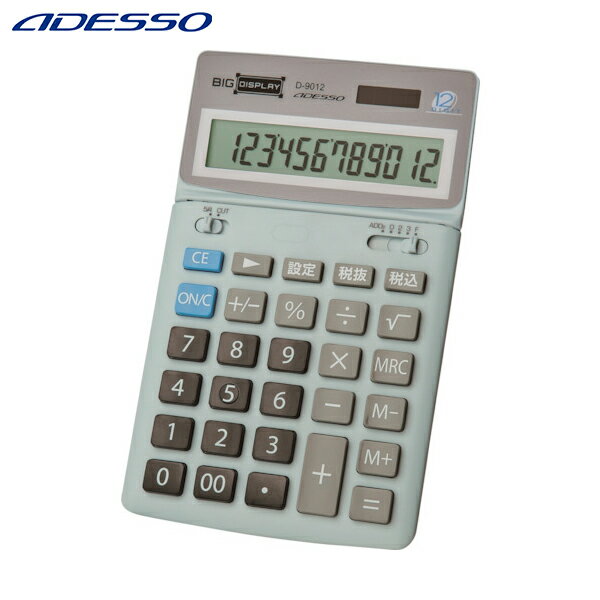ADESSO ビッグディスプレイ卓上電卓 (1個) 品番：D-9012