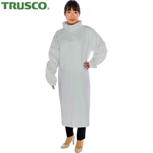 トラスコ TRUSCO 実験 ラボコート 耐薬品性ハイネックスモック フリーサイズ (1着) 品番:CR-HSM