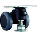 東京パーツセンター キャスパッド プレート式双輪キャスターエラストマー車 荷重58.8 黒 (1個) 品番:CAPF50UB