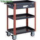 トラスコ TRUSCO ツールワゴン イーグルワゴン 600X400XH880 引出付 ウレタン車輪 ブラック/オレンジ (1台) 品番:EGW-963VU-BKOR(4)