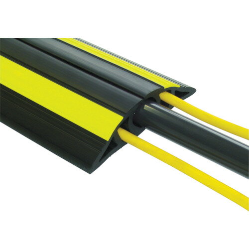 大研化成工業 ケーブルプロテクタ2 30x4M ブラック（黄色ライン入り） (1本) 品番：CP2-30X4MBK