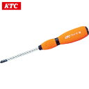 KTC 京都機械工具 ソフトドライバ クロスNo.1 全長225mm (1本) 品番:D7P-110(4)