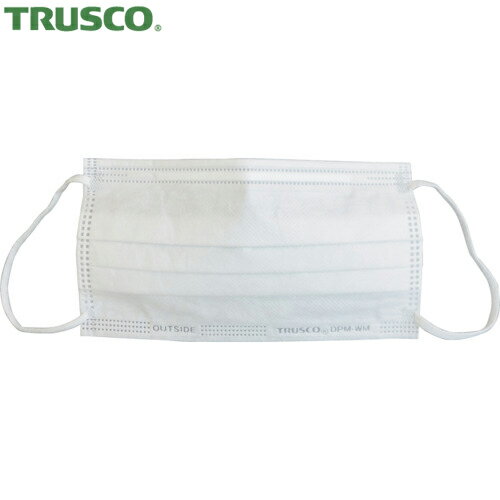 トラスコ TRUSCO ホワイトマスク 3層タイプ（個包装10枚入り） (1袋) 品番：DPM-WM10