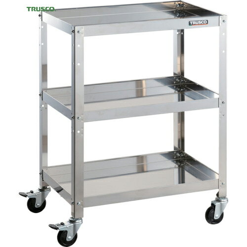 トラスコ クリーンラビット 75φゴム車鉄金具 600×400×H810 3段 (1台) CRB-863