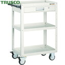 トラスコ TRUSCO ツールワゴン イーグルワゴン 750×500×H740 引出付 ウレタン車輪 ホワイト (1台) 品番:EGW-773VU-W