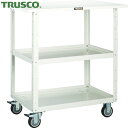 トラスコ TRUSCO ツールワゴン イーグルワゴン 600X400 天板付 ウレタン車輪 ホワイト (1台) 品番:EGW-962TU-W