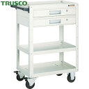 トラスコ TRUSCO ツールワゴン イーグルワゴン 600X400XH880 引出2段付 ホワイト (1台) 品番:EGW-963V2-W