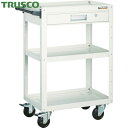 トラスコ TRUSCO ツールワゴン イーグルワゴン 600X400XH880 引出付 4輪自在 ホワイト (1台) 品番:EGW-963VJ-W