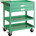 トラスコ TRUSCO ツールワゴン イーグルワゴン 750X500XH880 引出付 ヤンググリーン (1台) 品番:EGW-973V2-YG