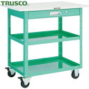 トラスコ TRUSCO ツールワゴン イーグルワゴン 750X500 引出 天板付 ヤンググリーン (1台) 品番:EGW-972TV-YG