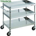 トラスコ TRUSCO ステンレスワゴン クリーンフェニックスワゴン SUS304 W900×D600×H740 3段 導電性ゴム車輪 (1台) 品番:CPE3...