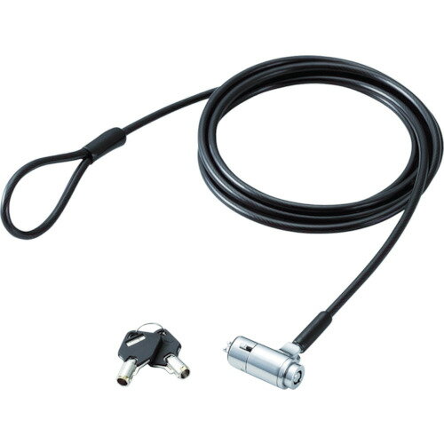 エレコム ELECOM セキュリティワイヤー/シリンダ錠タイプ3軸首振りヘッド (1個) 品番：ESL-30