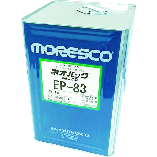 松村石油 MORESCO モレスコ 真空ポンプ用オイル ネオバックEP-83 (1缶) 品番：EP-83-18L