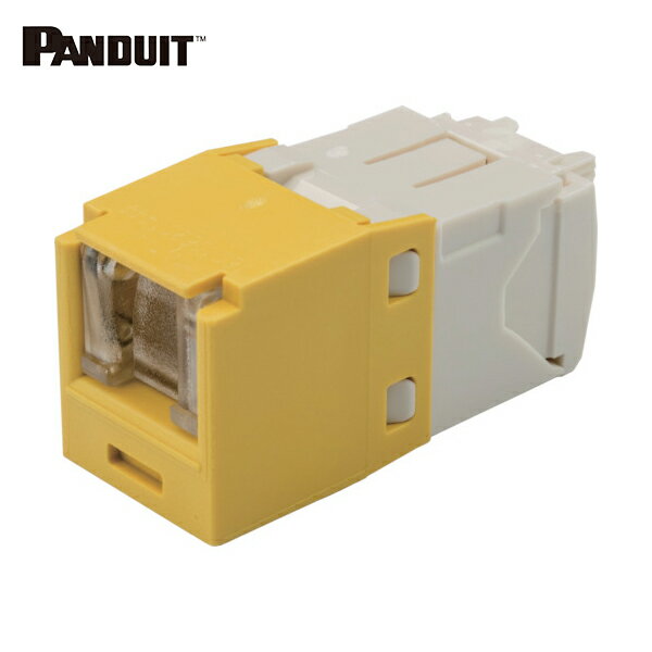 パンドウイット PANDUIT カテゴリ6 シャッター付モジュラージャック 黄 (1個) 品番：CJH688TGYL