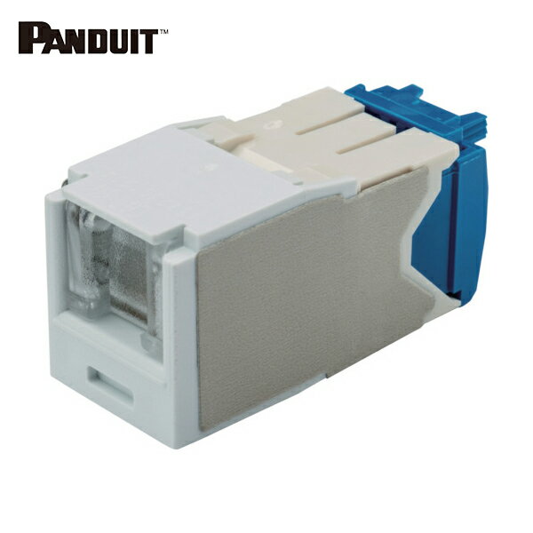 パンドウイット PANDUIT カテゴリ6A シャッター付モジュラージャック 白 (1個) 品番：CJH6X88TGWH