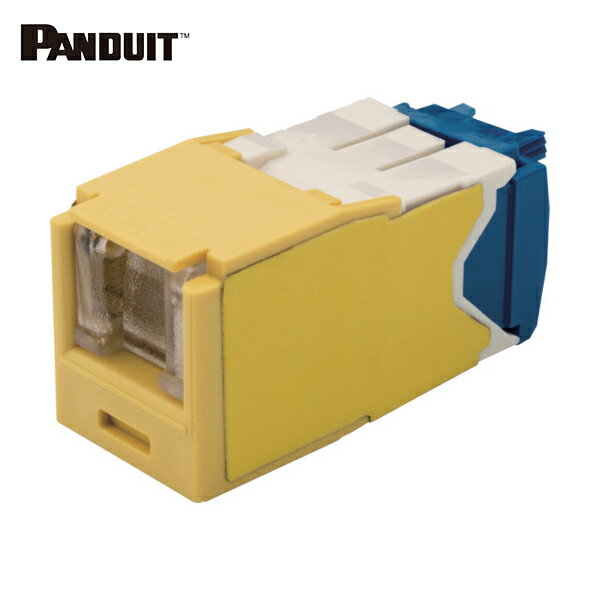 パンドウイット PANDUIT カテゴリ6A シャッター付モジュラージャック 黄 (1個) 品番：CJH6X88TGYL