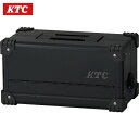 KTC 京都機械工具 スチール製工具箱 両開きメタルケース(ブラック) 間口440×奥行233×高さ230mm (1個) 品番:EK-10AGBK