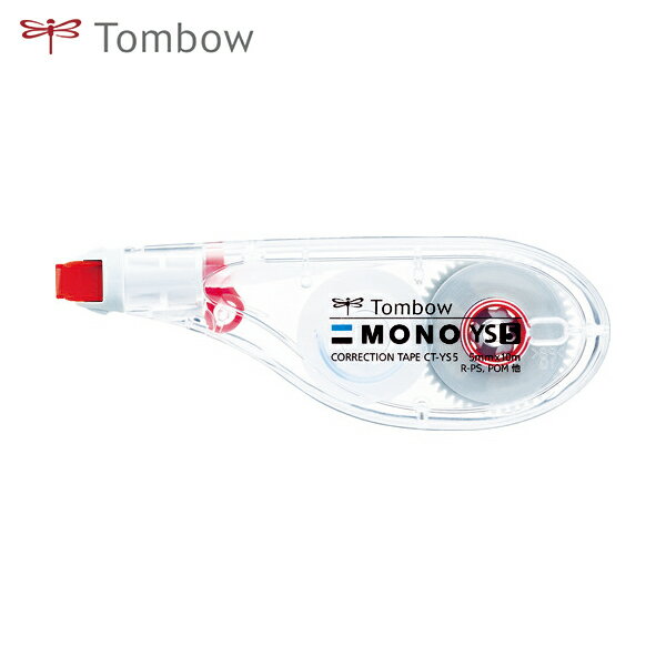 Tombow トンボ鉛筆 修正テープ ヨコ引き モノYS5 レッド (1個) 品番：CT-YS5