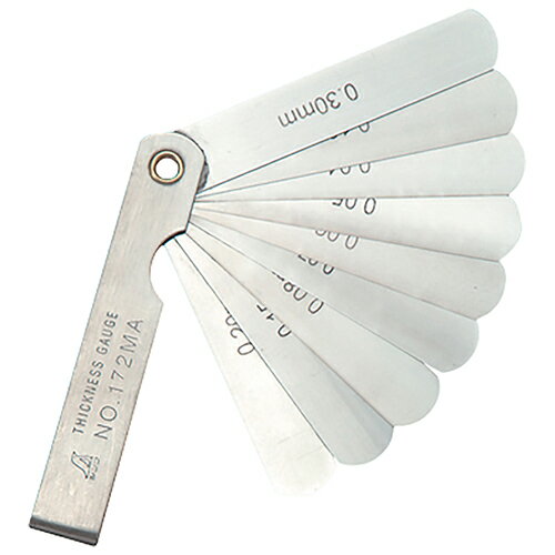 【6/22 20:00〜6/27 01:59迄 ポイント2倍 お買い物マラソン】 シンワ　シックネスゲージ　A　9枚組　75MM　73776