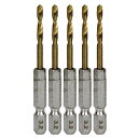 SK11 六角軸Tin鉄ドリル 微短 3.2mm 5pcs