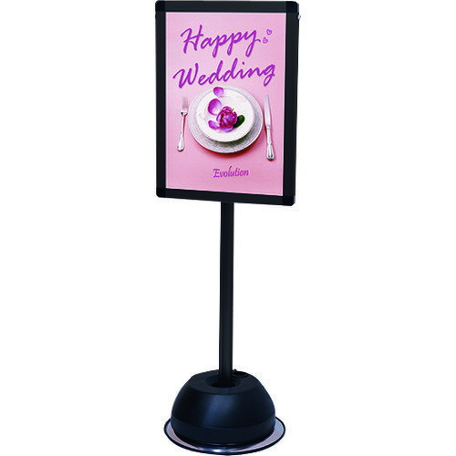 TOKISEI 常磐精工 屋外ポールサインスタンド A3片面ブラック (1台) 品番:BOPSSA3K