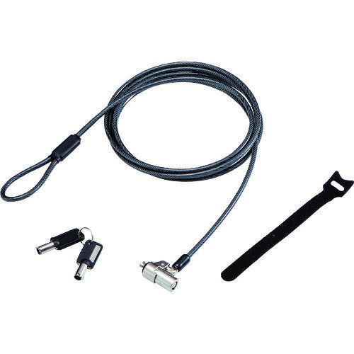 エレコム ELECOM セキュリティワイヤー シリンダー錠 NobleWedge（3.2×4.5）互換 通常キー (1個) 品番：ESL-703