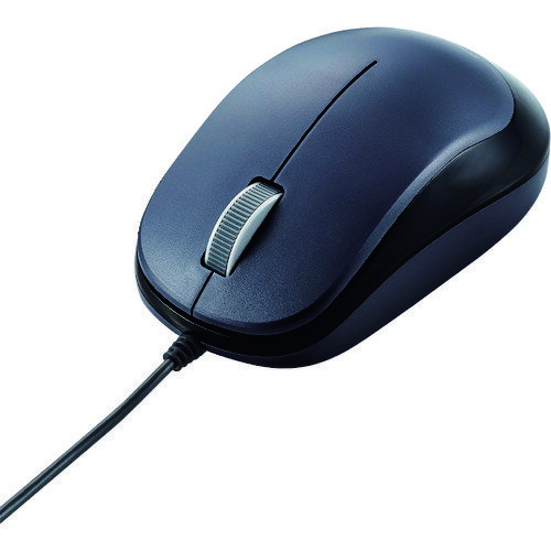 エレコム 3ボタンBlueLED有線マウス ブラック (1個) 品番：M-Y8UBBK