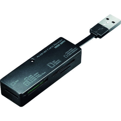 サンワサプライ アンドロイド対応カードリーダー (1個) 品番：ADR-TCAML22BK