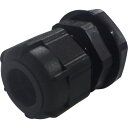 タカチ Mネジケーブルグランド 低価格タイプ ブラック (1個) 品番:RM20S-12B