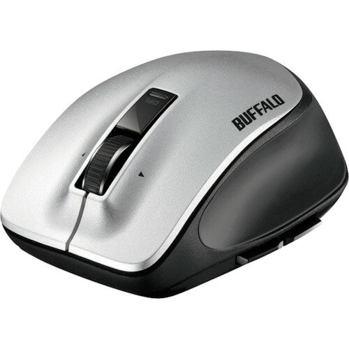 バッファロー BUFFALO 無線 レーザー プレミアムフィットマウス Mサイズ シルバー (1個) 品番：BSMLW500MSV