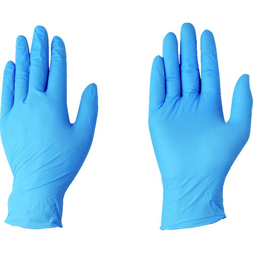 アズワン AS 作業手袋 使い捨て手袋 クリーンノールニトリルブルーL （100枚入） (1箱) 品番：1-8450-21