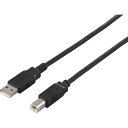 バッファロー BUFFALO USB2.0 A to B 環境対応ケーブル 0.5m ブラック (1個) 品番:BU2ABK05BK(2)