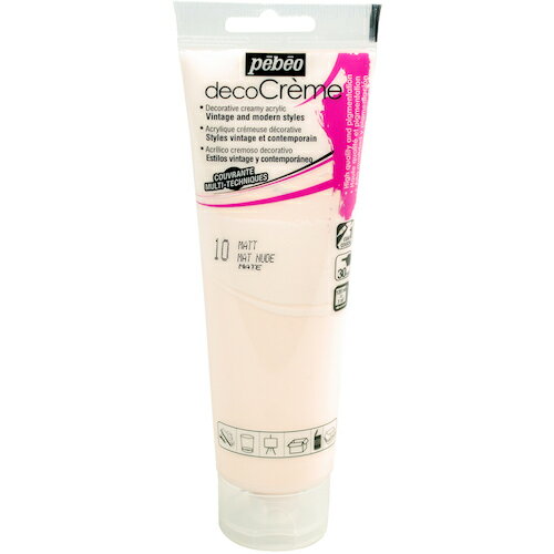 ペベオジャポン Pebeo 塗料 建物用塗料 水性 デコクリーム 120mlマット ヌード (1本) 品番:089010