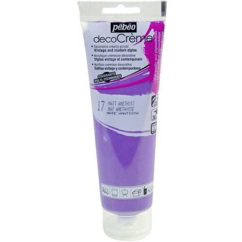 ペベオジャポン Pebeo 塗料 建物用塗料 水性 デコクリーム 120mlマット アメジスト (1本) 品番:089017