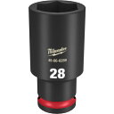 ミルウォーキー 深口ソケット SHOCKWAVE IMPACT DUTY ディープインパクトソケット 1/2インチ(12.7mm)角 28mm (1個) 品番:49-66-6289