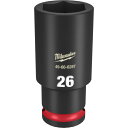 ミルウォーキー 深口ソケット SHOCKWAVE IMPACT DUTY ディープインパクトソケット 1/2インチ(12.7mm)角 26mm (1個) 品番:49-66-6287