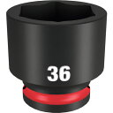 ミルウォーキー SHOCKWAVE IMPACT DUTY インパクトソケット 1/2インチ(12.7mm)角 36mm (1個) 品番:49-66-6268