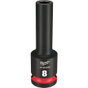 ミルウォーキー 深口ソケット SHOCKWAVE IMPACT DUTY ディープインパクトソケット 1/2インチ(12.7mm)角 8mm (1個) 品番:49-66-6269