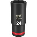 ミルウォーキー 深口ソケット SHOCKWAVE IMPACT DUTY ディープインパクトソケット 1/2インチ(12.7mm)角 24mm (1個) 品番:49-66-6285
