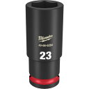 ミルウォーキー 深口ソケット SHOCKWAVE IMPACT DUTY ディープインパクトソケット 1/2インチ(12.7mm)角 23mm (1個) 品番:49-66-6284