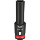 ミルウォーキー 深口ソケット SHOCKWAVE IMPACT DUTY ディープインパクトソケット 3/8インチ(9.5mm)角 8mm (1個) 品番:49-66-6150