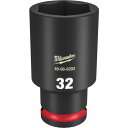 ミルウォーキー 深口ソケット SHOCKWAVE IMPACT DUTY ディープインパクトソケット 1/2インチ(12.7mm)角 32mm (1個) 品番:49-66-6293