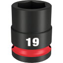 ミルウォーキー SHOCKWAVE IMPACT DUTY インパクトソケット 1/2インチ(12.7mm)角 19mm (1個) 品番:49-66-6251