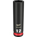 ミルウォーキー 深口ソケット SHOCKWAVE IMPACT DUTY ディープインパクトソケット 3/8インチ(9.5mm)角 12mm (1個) 品番:49-66-6154